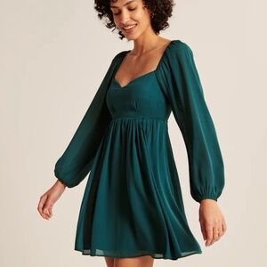 Abercrombie & Fitch Teal Long Sleeve Dress